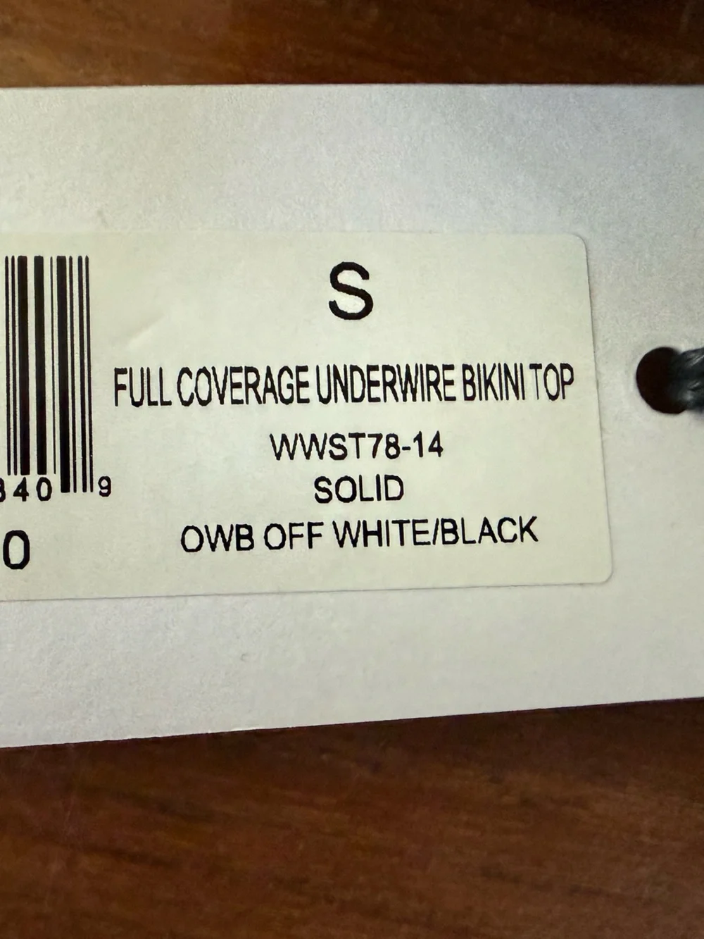 WeWoreWhat NWT Full Coverage Underwire Bikini Set Small Ivory Black